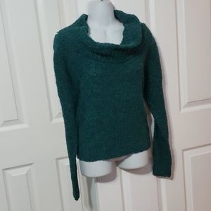 Mudd women's cowlneck pullover crop sweater new L